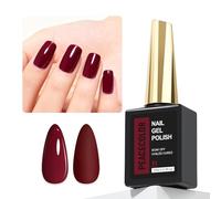 PEACECOLOR Esmalte Semipermanente 15ml Pintauñas Semipermanentes Rojo granate con Pincel Liso y Alta Saturación Duradero Fácil De Aplicar Gel Para Uñas Ideal Para Principiantes Y Salones De Manicura