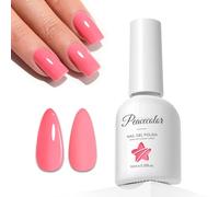 PEACECOLOR Esmaltes Semipermanentes para Uñas Rosa, Esmalte Uñas Pintauñas Semipermanentes Gel Nail Polish para Principiantes Manicura y Pedicura en casa
