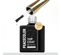 PEACECOLOR Top Coat Semipermanente 15ML Top Coat No Wipe Capa Superior UV/LED Soak Off Uñas De Gel Profesional