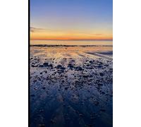 PEACEFUL BEACH - A 120 page Notebook: Calm Cover Notebook | 6” x 9” | Beach at Sunset | Table of Contents | Page Numbers | Journal