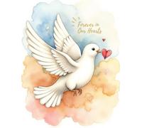Peaceful Dove; Forever in Our Hearts: Baby & Child Funeral Guest Book: Memorial Sign-In Book with Tribute, Memory & Photo Pages for Celebrations of Life, Funerals & Remembrance Gatherings