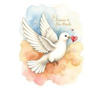 Peaceful Dove; Forever in Our Hearts: Baby & Child Funeral Guest Book: Memorial Sign-In Book with Tribute, Memory & Photo Pages for Celebrations of Life, Funerals & Remembrance Gatherings