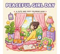 Peaceful Girl Days: A Bold and Easy Coloring Book for Cozy Relaxation