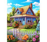 Peaceful Nature - 500 pages talking about gardens houses and flowers coloring book for kids and adults.: Enter a storybook world of flowers and gardens.