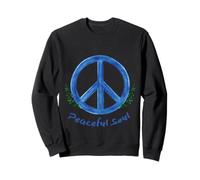 Peaceful Soul Nature Inspired Aesthetic Blue Peace Symbol Sudadera