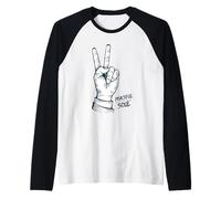 Peaceful Soul Nature Inspired Aesthetic Graphic Peace Symbol Camiseta Manga Raglan