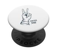 Peaceful Soul Nature Inspired Aesthetic Graphic Peace Symbol PopSockets PopGrip Adhesivo