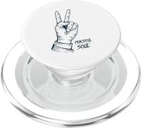 Peaceful Soul Nature Inspired Aesthetic Graphic Peace Symbol PopSockets PopGrip para MagSafe