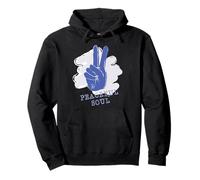 Peaceful Soul Peace Hand Retro Style Positive Vibe Graphic Sudadera con Capucha