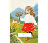 Peaceful Village To Do List: A charming countryside scene with a joyful girl holding fresh blossoms, surrounded by rolling green hills and cozy cottages.