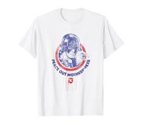 Peacemaker Peace out Stamp Camiseta, Hombre, Blanco, S