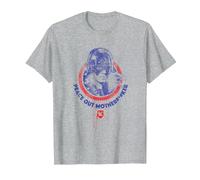 Peacemaker Peace out Stamp Camiseta, Hombre, Gris Jaspeado, XL