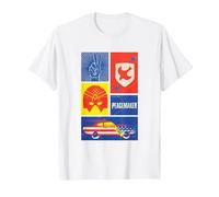 Peacemaker Sign, Shield, Helmet and Car Camiseta, Hombre, Blanco, XL
