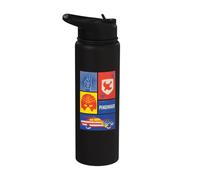 Peacemaker Sign, Shield, Helmet and Car Stainless Steel Insulated Water Bottle