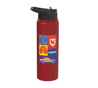 Peacemaker Sign, Shield, Helmet and Car Stainless Steel Insulated Water Bottle