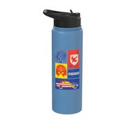 Peacemaker Sign, Shield, Helmet and Car Stainless Steel Insulated Water Bottle