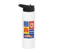 Peacemaker Sign, Shield, Helmet and Car Stainless Steel Insulated Water Bottle