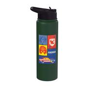 Peacemaker Sign, Shield, Helmet and Car Stainless Steel Insulated Water Bottle