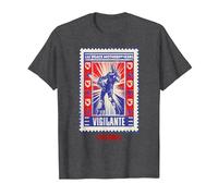 Peacemaker Vigilante Eat Peace Poster Camiseta, Hombre, Jaspeado Oscuro, 4XL