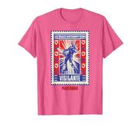 Peacemaker Vigilante Eat Peace Poster Camiseta, Hombre, Rosa Jaspeado, L
