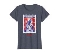 Peacemaker Vigilante Eat Peace Poster Camiseta, Mujer, Azul Jaspeado, XL