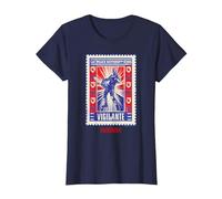 Peacemaker Vigilante Eat Peace Poster Camiseta, Mujer, Azul Marino, L