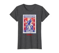 Peacemaker Vigilante Eat Peace Poster Camiseta, Mujer, Jaspeado Oscuro, XXL