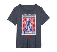 Peacemaker Vigilante Eat Peace Poster Camiseta, Mujer Tallas Grandes, Azul Jaspeado, 2XL Grande