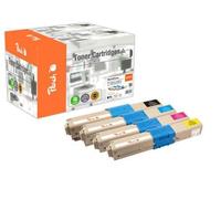 Peach 112100 Toner Cartridge 4 Pieces Compatible Black Cyan Magenta Yellow