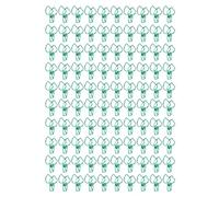 Peach Binder Clips 100pcs | Cute Cartoon Metal Paper Clamps | Strong Grip for Office/School/Home | Hollow Tail Design, Multipurpose Document Organizer (Verde)