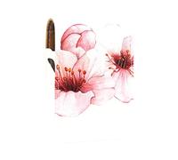 Peach Blossom Spring - Estuche portátil para pintalabios para viajes, mini caja de almacenamiento de lápiz labial con espejo para mujeres y mujeres, bolsa de cosméticos de cuero, Varios colores, 9.5x2x7 cm/3.7x0.8x2.7 in