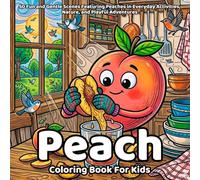 Peach coloring book: 50 Fun and Gentle Scenes Featuring Peaches in Everyday Activities, Nature, and Playful Adventures (Delicious Food Coloring Series)