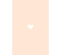 Peach Cream Heart Notebook: Cute Pastel Minimalist Lined Notebook