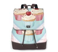 Peach Heart Cake - Mochila de viaje a la moda para mujer, mochila casual, mochila de cuero estampada para mujer para el trabajo