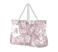 Peach Hollow Mahjong - Bolsa portátil de viaje con bolsillos laterales, bolsas de trabajo con portavasos en el lateral