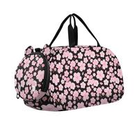Peach Japanese Zephyr Cherry Blossoms Kids - Bonita bolsa de gimnasio con compartimento para zapatos, multifuncional, equipaje de mano para viajes, deportes, lona, fin de semana, Flores de cerezo de