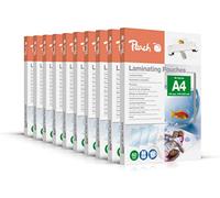 Peach Láminas A4 - 80 micras - 10 x 100 bolsas - brillante - - Compatible con todos los fabricantes - PP580-0210A