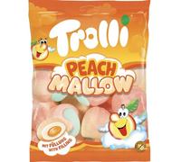 Peach Mallow - Peach Marshmallow, un delicioso y suave capricho - dulzor de melocotón con una textura fundente, perfecto para satisfacer tus antojos dulces - Compatible con Trolli - 150g