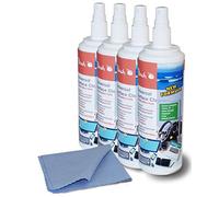 Peach PA104A - Limpiador de superficies universal (4 unidades, spray de limpieza + paño de microfibra, 250 ml, efecto antiestático)