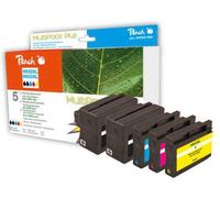 Peach Pack Plus - Cartuchos de tinta compatibles con HP 932XL y 933XL cian, amar