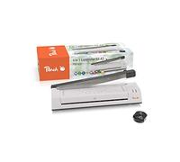 Peach Plastificadora PBP420 4 en 1, A3, incluye redondeador de esquinas, cortador, láminas de plastificación | ABS | listo para usar en 3-5 minutos | 2 x 125 micras | 250 mm/min | Plastificadora en caliente y frío