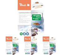 Peach PPC500-04 - Láminas para plastificar (40 x A5 y 80 x 10 x 15 cm, 80 micras, 120 bolsas, brillante, compatible con plastificadores de todos los fabricantes de marcas) (Paquete de 4)