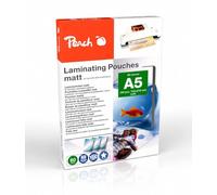 Peach S-PP580-30 - Láminas para plastificar (A5, 80 micras, 100 bolsas, mate, se puede escribir para mejores resultados de laminación, compatible con dispositivos de todas las marcas