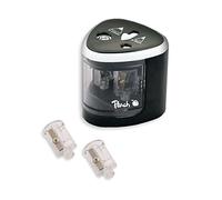 Peach Sacapuntas universal eléctrico PO102 | incluye piezas de repuesto | para todos los lápices, crayones, delineadores de ojos y crayones | Sacapuntas doble para bolígrafos de 6-8 mm y 9-12 mm