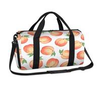 Peach Sports - Bolsa de lona deportiva con patrón rosa melocotón para fin de semana, bolsa de viaje, gimnasio, bolsa de lona para niños, niñas, niños, mujeres y hombres