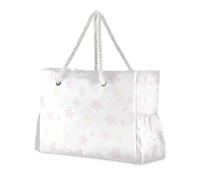 Peach Star - Bolsas de lona resistentes para viajes con bolsillos laterales y bolsillos con cremallera