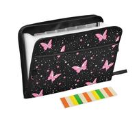 Peach Stars - Carpetas de bolsillo para archivos, 13 bolsillos, tamaño A4, tamaño carta con cierre de cremallera, para el hogar, oficina, viajes, organizador de carpetas colgantes expandibles