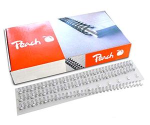 Peach Wire Binding Combs, 10mm silver, 3:1'', 34 loops A4, 100 pcs. PW095-01