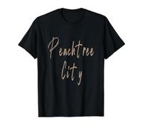 Peachtree City Georgia Vintage diseño Elegante Camiseta gráfica económica, Hombre, Negro, XL