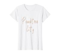 Peachtree City Georgia Vintage diseño Elegante Camiseta gráfica económica, Mujer, Blanco, XS